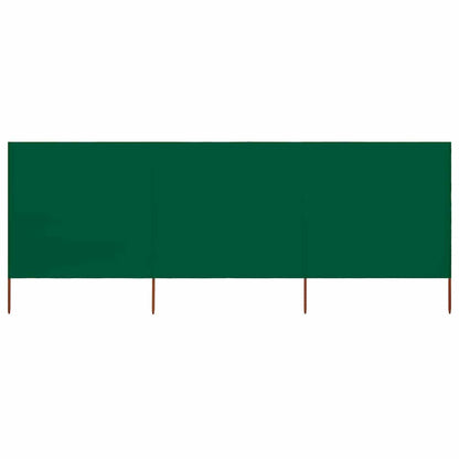 vidaXL 3-panel Wind Screen Fabric 400x80 cm Green