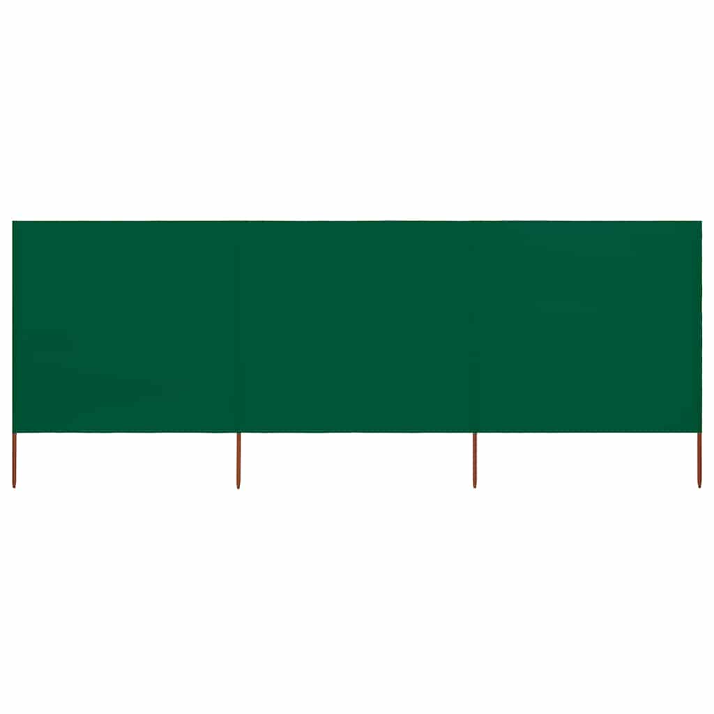 47141 vidaXL 3-panel Wind Screen Fabric 400x80 cm Green