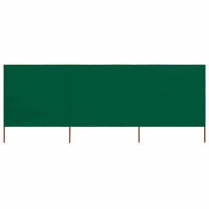 47141 vidaXL 3-panel Wind Screen Fabric 400x80 cm Green