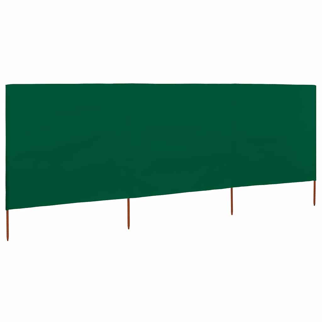 47141 vidaXL 3-panel Wind Screen Fabric 400x80 cm Green