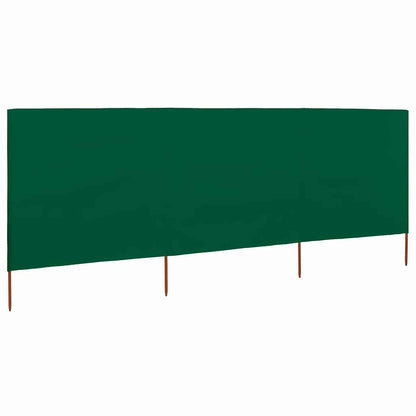 47141 vidaXL 3-panel Wind Screen Fabric 400x80 cm Green
