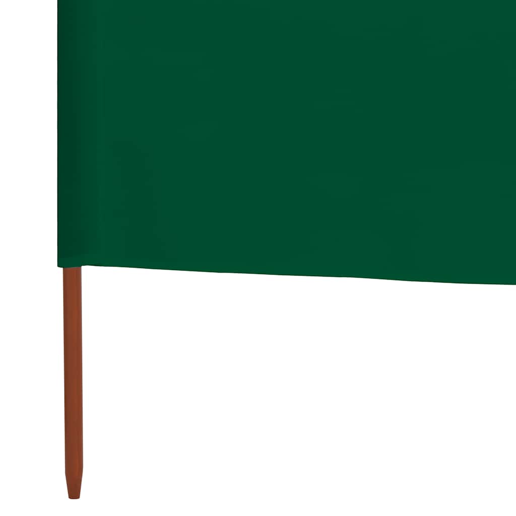 vidaXL 3-panel Wind Screen Fabric 400x80 cm Green