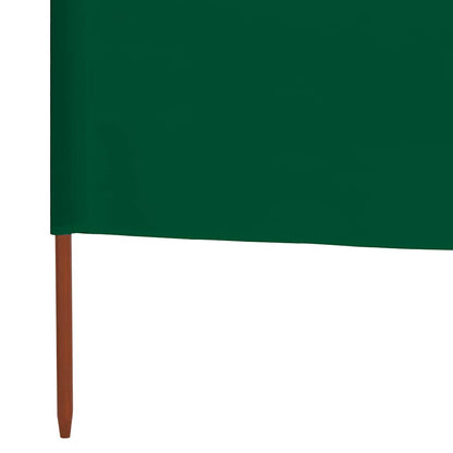 vidaXL 3-panel Wind Screen Fabric 400x80 cm Green