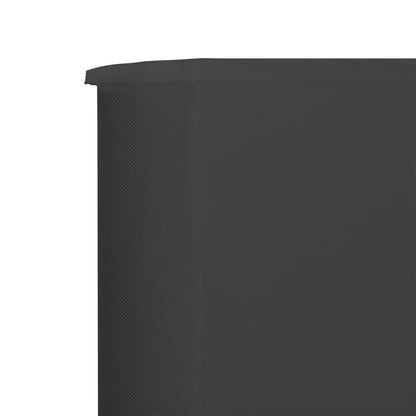 vidaXL 3-panel Wind Screen Fabric 400x80 cm Anthracite