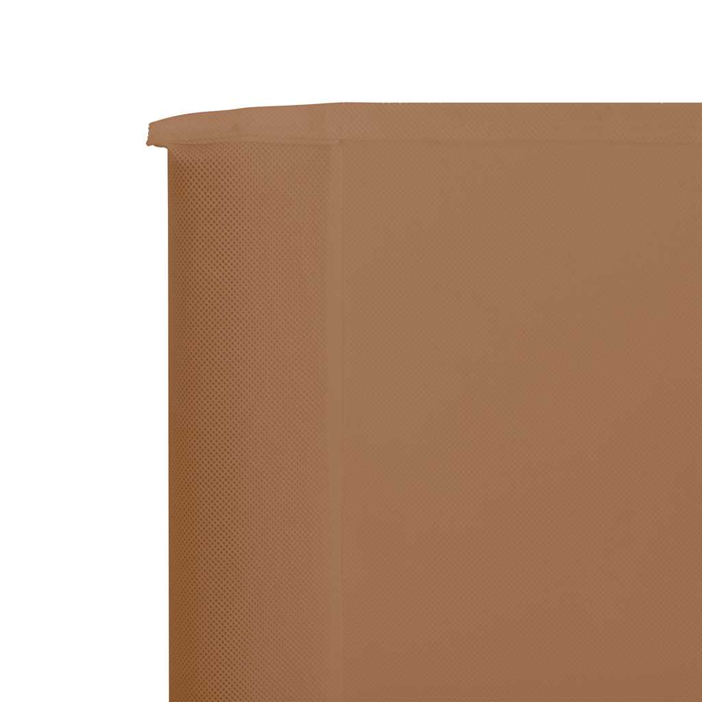vidaXL 3-panel Wind Screen Fabric 400x80 cm Taupe