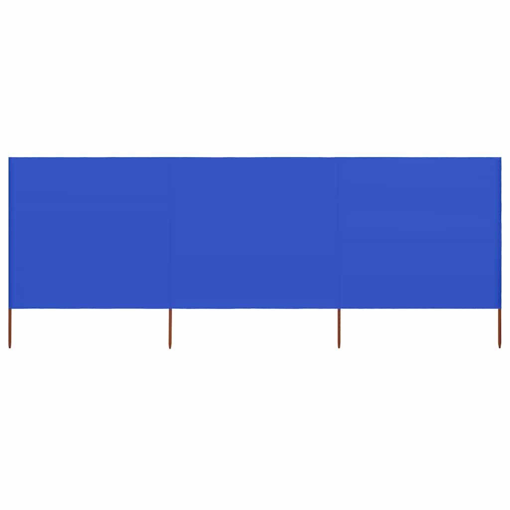 47147 vidaXL 3-panel Wind Screen Fabric 400x120 cm Azure Blue
