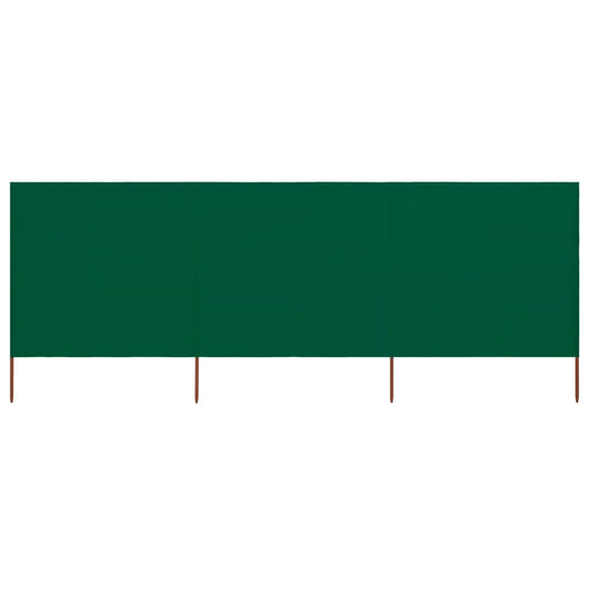 vidaXL 3-panel Wind Screen Fabric 400x160 cm Green