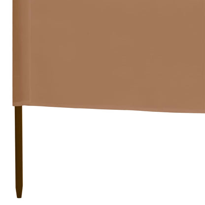 vidaXL 3-panel Wind Screen Fabric 400x160 cm Taupe