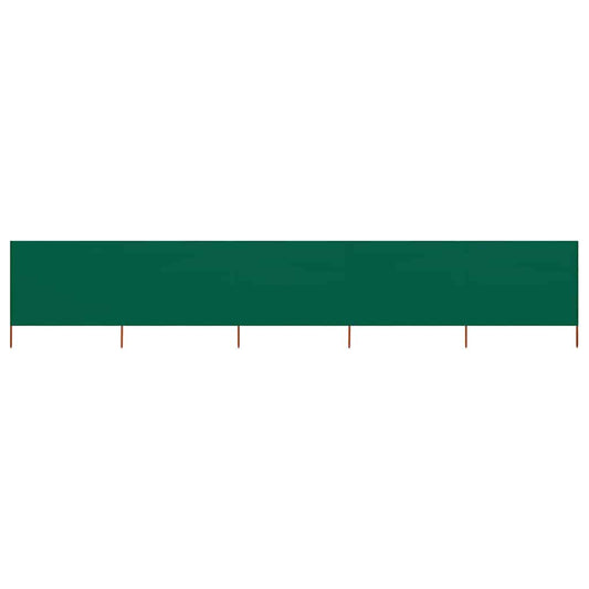 vidaXL 5-panel Wind Screen Fabric 600x80 cm Green