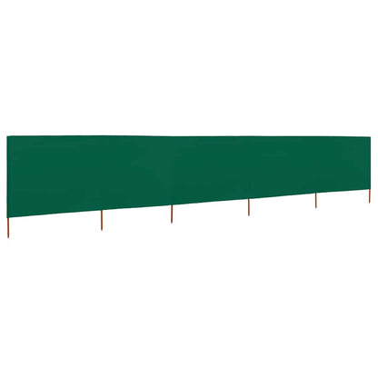 vidaXL 5-panel Wind Screen Fabric 600x80 cm Green