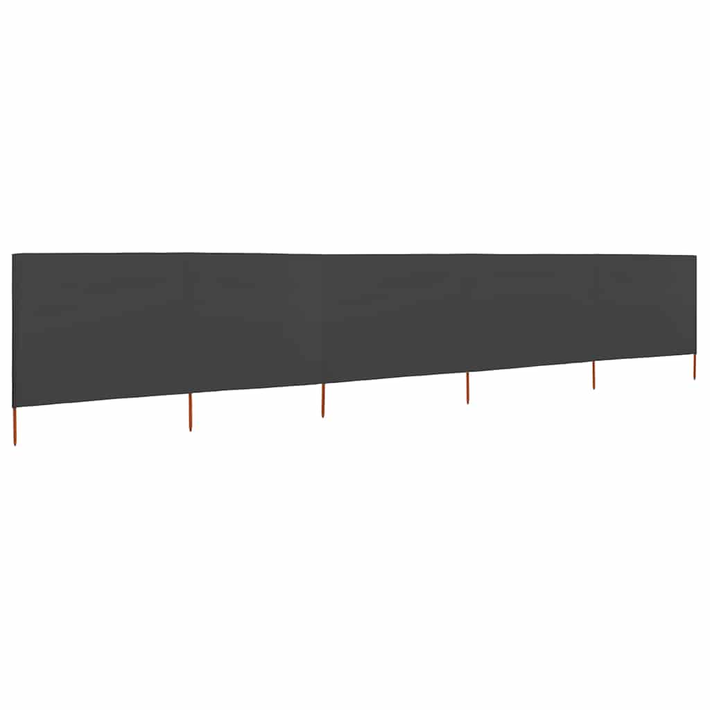 vidaXL 5-panel Wind Screen Fabric 600x80 cm Anthracite