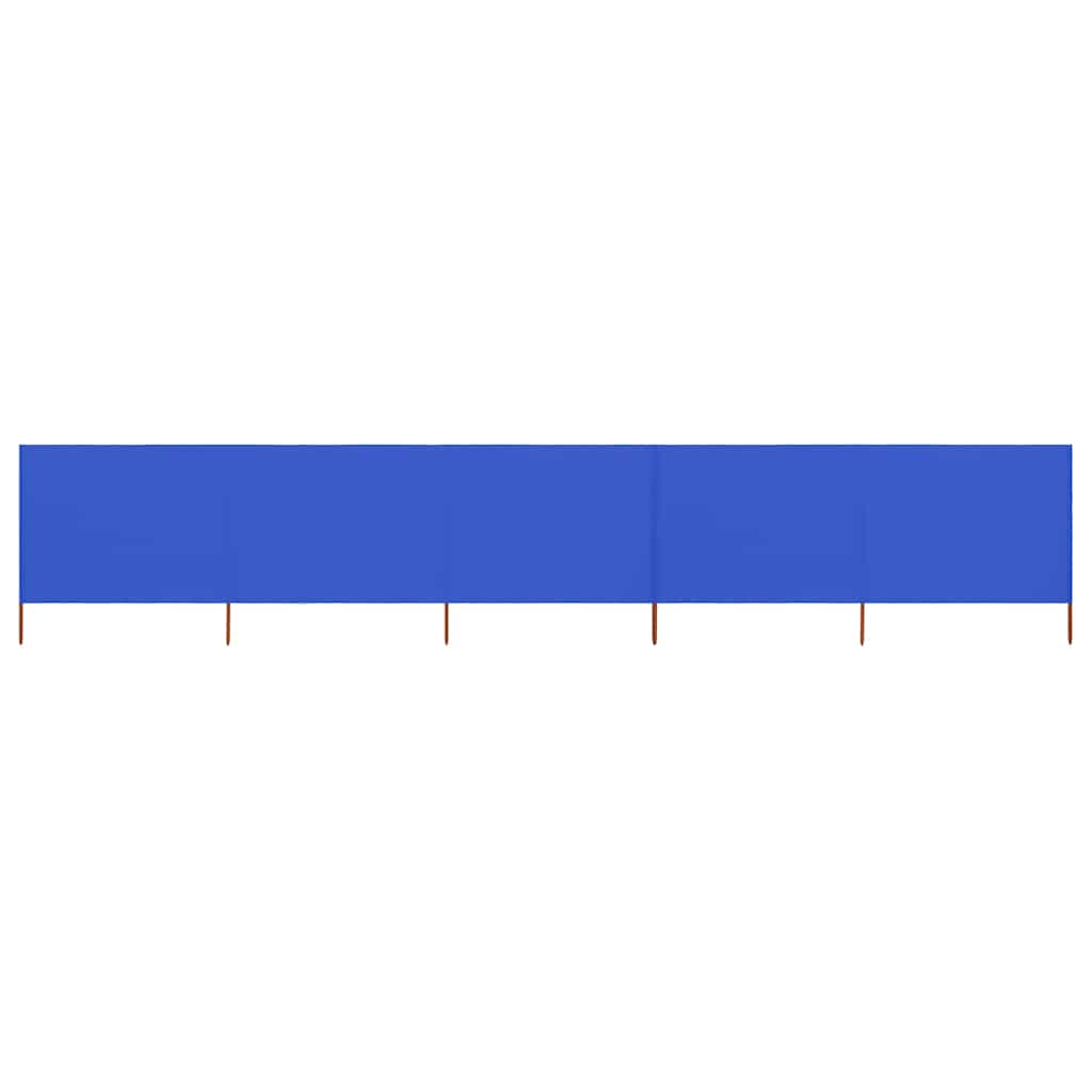 vidaXL 5-panel Wind Screen Fabric 600x80 cm Azure Blue