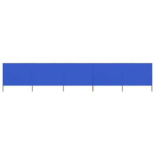 vidaXL 5-panel Wind Screen Fabric 600x80 cm Azure Blue