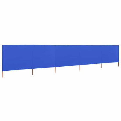 47159 vidaXL 5-panel Wind Screen Fabric 600x80 cm Azure Blue