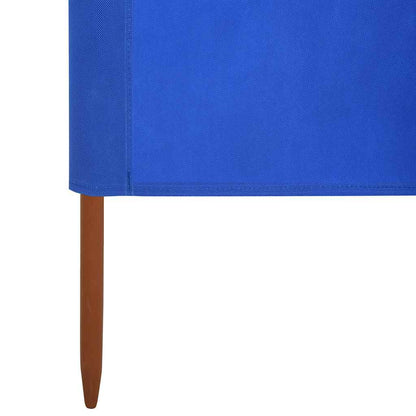 vidaXL 5-panel Wind Screen Fabric 600x80 cm Azure Blue