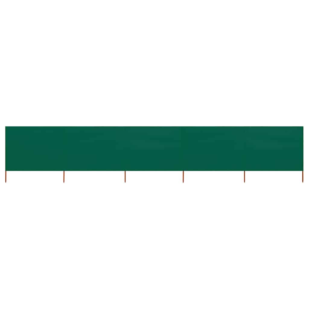 vidaXL 5-panel Wind Screen Fabric 600x120 cm Green