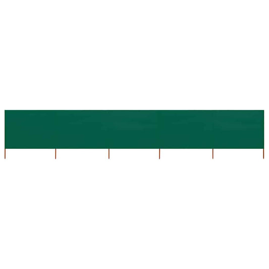 vidaXL 5-panel Wind Screen Fabric 600x120 cm Green