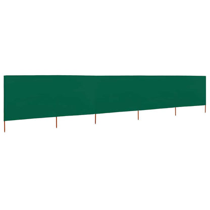 vidaXL 5-panel Wind Screen Fabric 600x120 cm Green