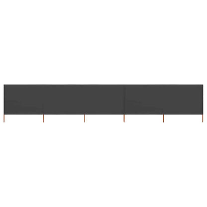 vidaXL 5-panel Wind Screen Fabric 600x120 cm Anthracite