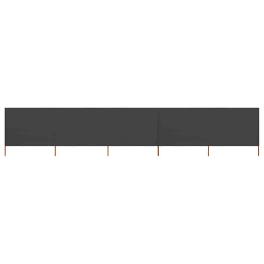 vidaXL 5-panel Wind Screen Fabric 600x120 cm Anthracite