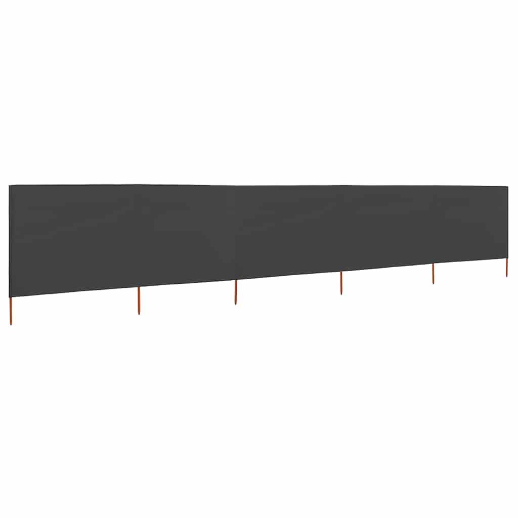 vidaXL 5-panel Wind Screen Fabric 600x120 cm Anthracite