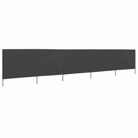 vidaXL 5-panel Wind Screen Fabric 600x120 cm Anthracite