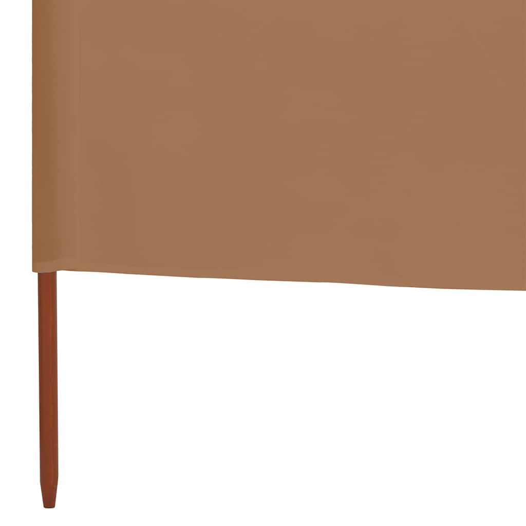 vidaXL 5-panel Wind Screen Fabric 600x120 cm Taupe