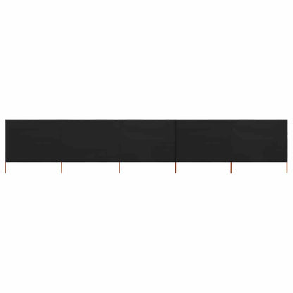 47164 vidaXL 5-panel Wind Screen Fabric 600x120 cm Black