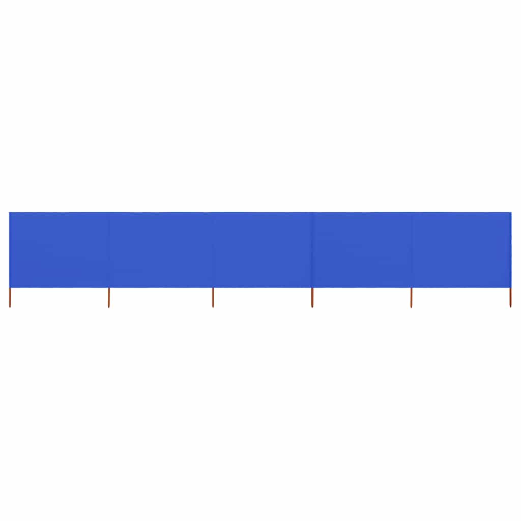 vidaXL 5-panel Wind Screen Fabric 600x120 cm Azure Blue