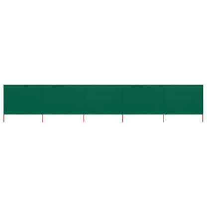 vidaXL 5-panel Wind Screen Fabric 600x160 cm Green
