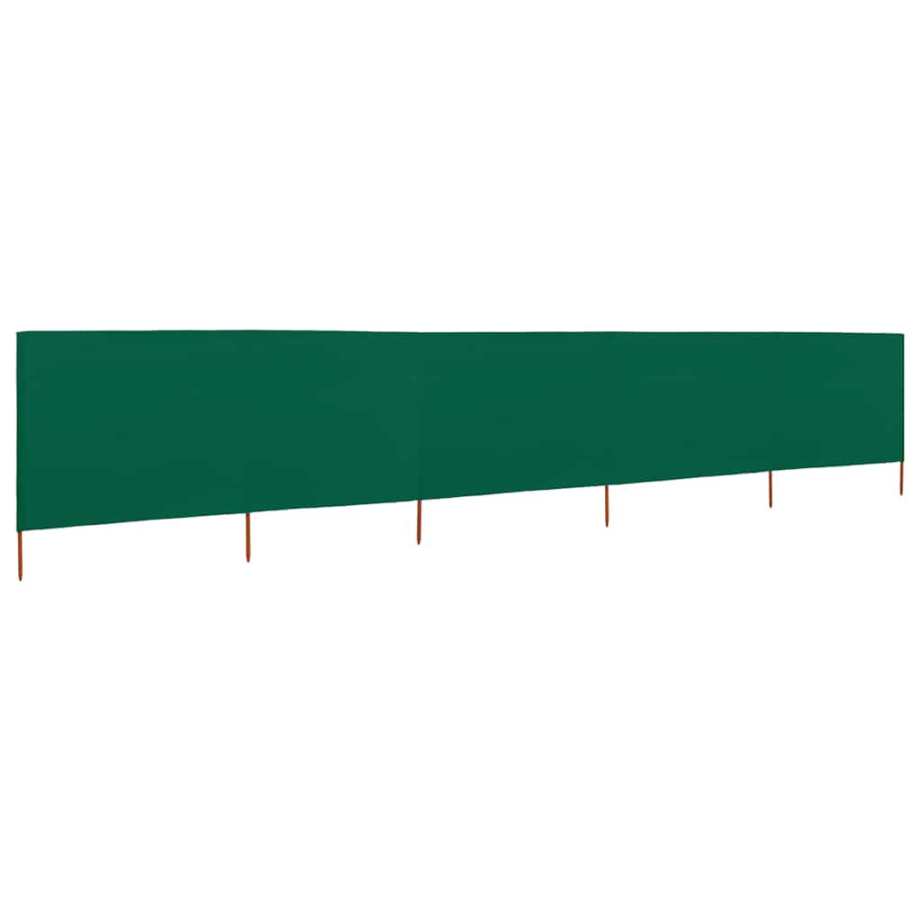47167 vidaXL 5-panel Wind Screen Fabric 600x160 cm Green