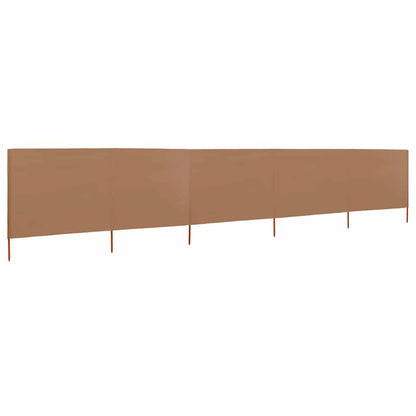 47169 vidaXL 5-panel Wind Screen Fabric 600x160 cm Taupe