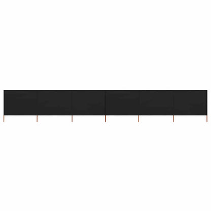 47172 vidaXL 6-panel Wind Screen Fabric 800x80 cm Black