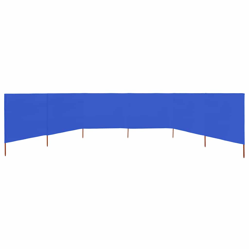 vidaXL 6-panel Wind Screen Fabric 800x80 cm Azure Blue