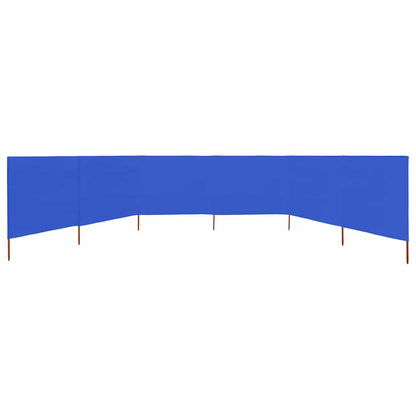 vidaXL 6-panel Wind Screen Fabric 800x80 cm Azure Blue