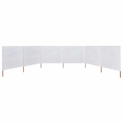 47174 vidaXL 6-panel Wind Screen Fabric 800x120 cm Sand White
