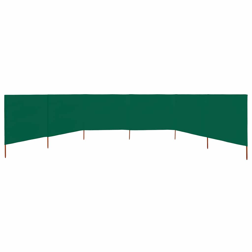 47175 vidaXL 6-panel Wind Screen Fabric 800x120 cm Green