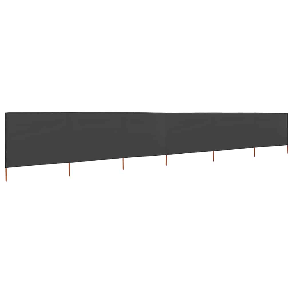 47176 vidaXL 6-panel Wind Screen Fabric 800x120 cm Anthracite