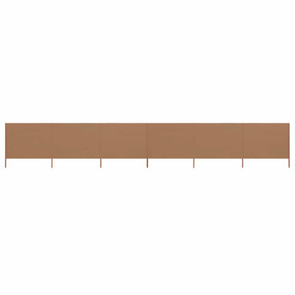 47177 vidaXL 6-panel Wind Screen Fabric 800x120 cm Taupe