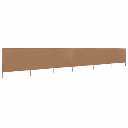 47177 vidaXL 6-panel Wind Screen Fabric 800x120 cm Taupe