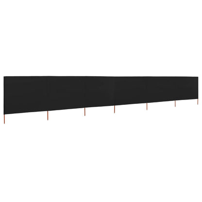vidaXL 6-panel Wind Screen Fabric 800x120 cm Black
