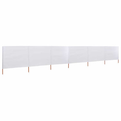 47180 vidaXL 6-panel Wind Screen Fabric 800x160 cm Sand White