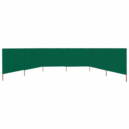 47181 vidaXL 6-panel Wind Screen Fabric 800x160 cm Green