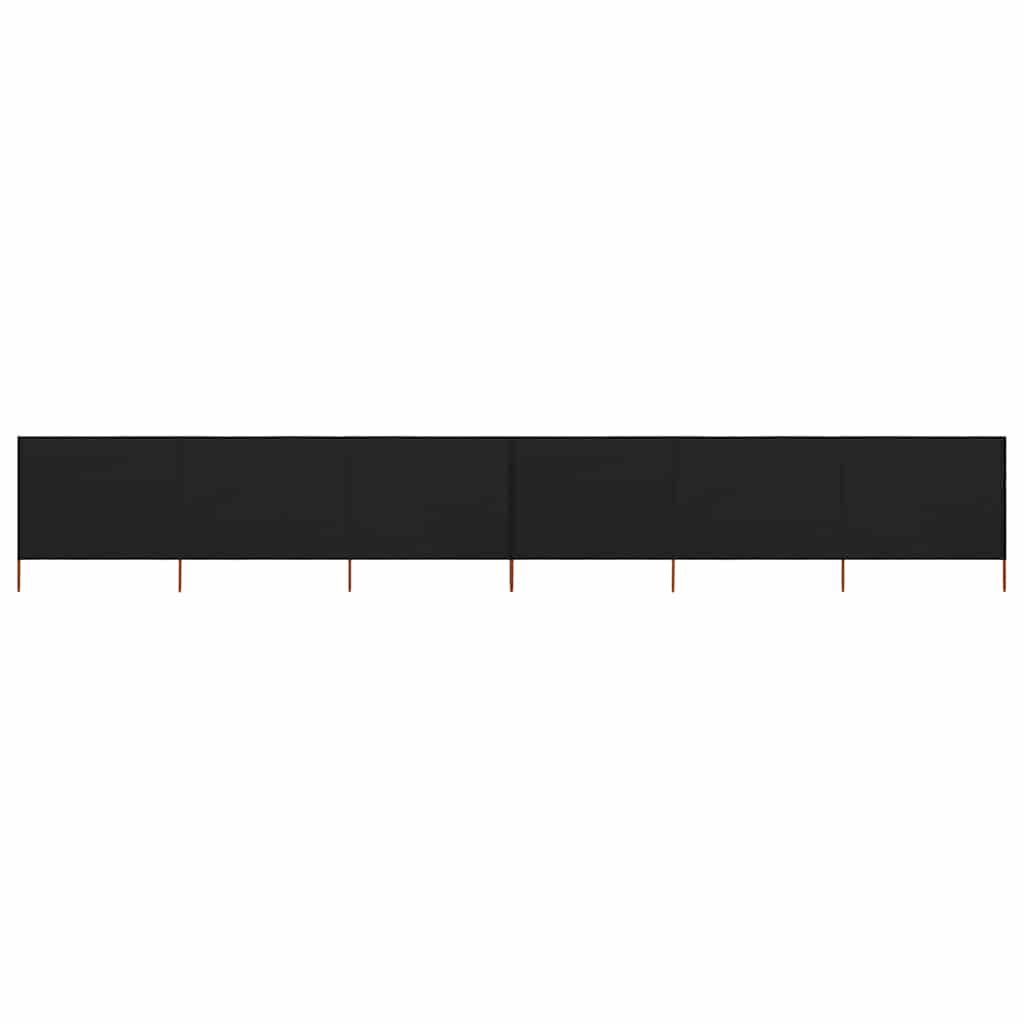 47184 vidaXL 6-panel Wind Screen Fabric 800x160 cm Black