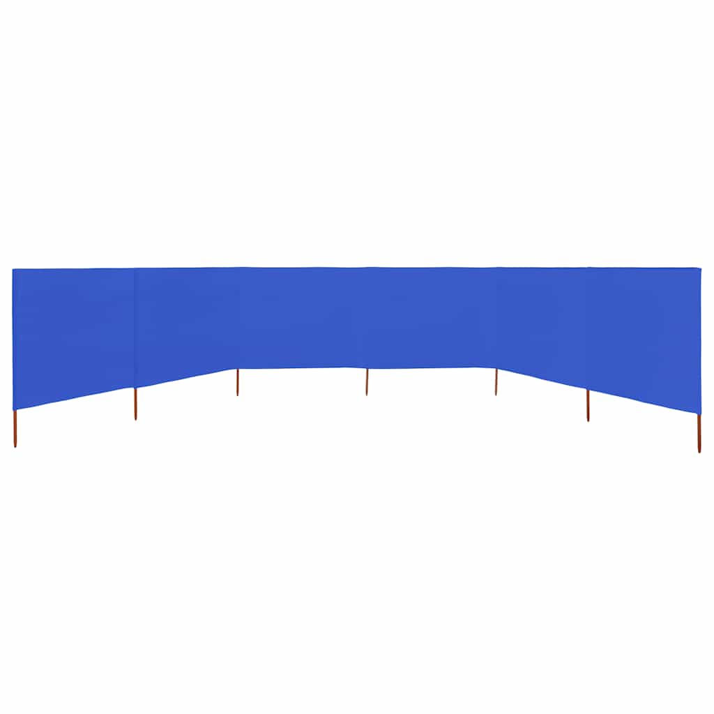 vidaXL 6-panel Wind Screen Fabric 800x160 cm Azure Blue
