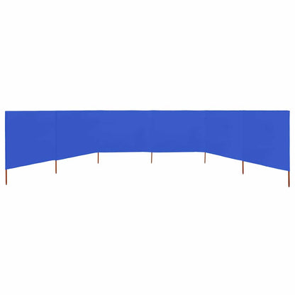 47185 vidaXL 6-panel Wind Screen Fabric 800x160 cm Azure Blue
