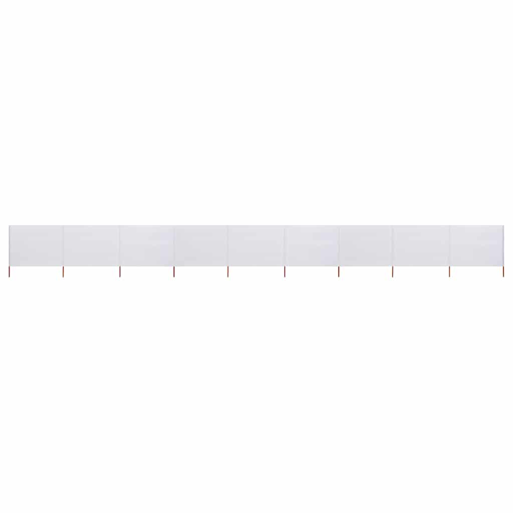 47186 vidaXL 9-panel Wind Screen Fabric 1200x80 cm Sand White