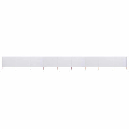 47186 vidaXL 9-panel Wind Screen Fabric 1200x80 cm Sand White