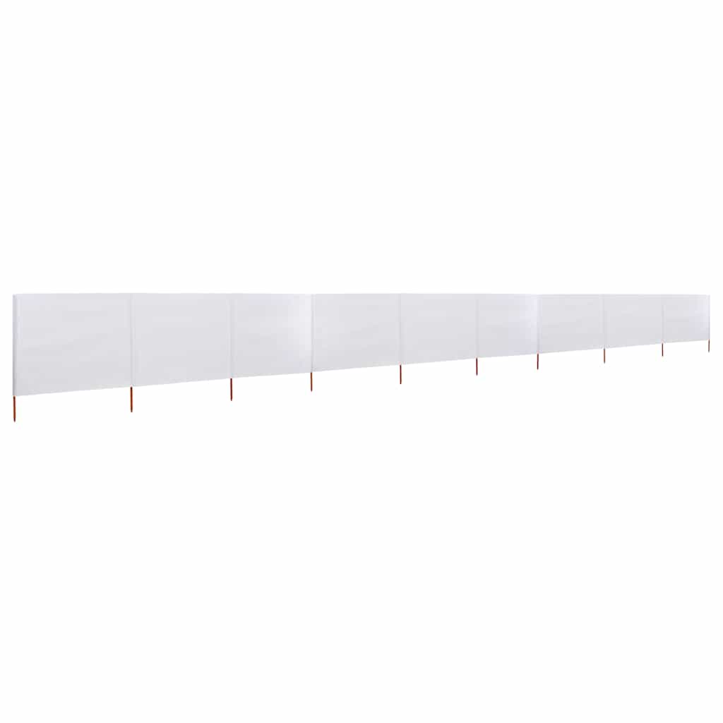 47186 vidaXL 9-panel Wind Screen Fabric 1200x80 cm Sand White