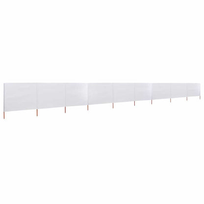 47186 vidaXL 9-panel Wind Screen Fabric 1200x80 cm Sand White